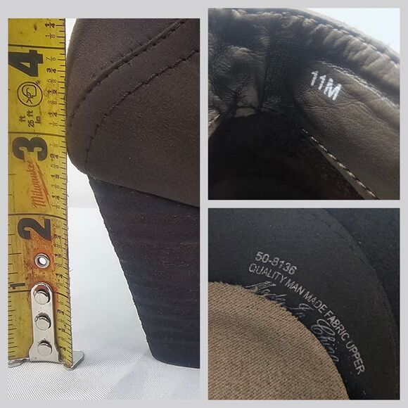 Bella Vita Bobbi Comfort Brown Ankle Size Zip Booties Faux Suede Size 11 - Picture 11 of 13